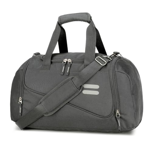 Image of Gym Bag for Men & Women - 30L Duffel Bag with Shoe Compartment, Weekender Water Resistant Duffle Bag for Travel, Sports, Fitness & Workouts, DarkGray