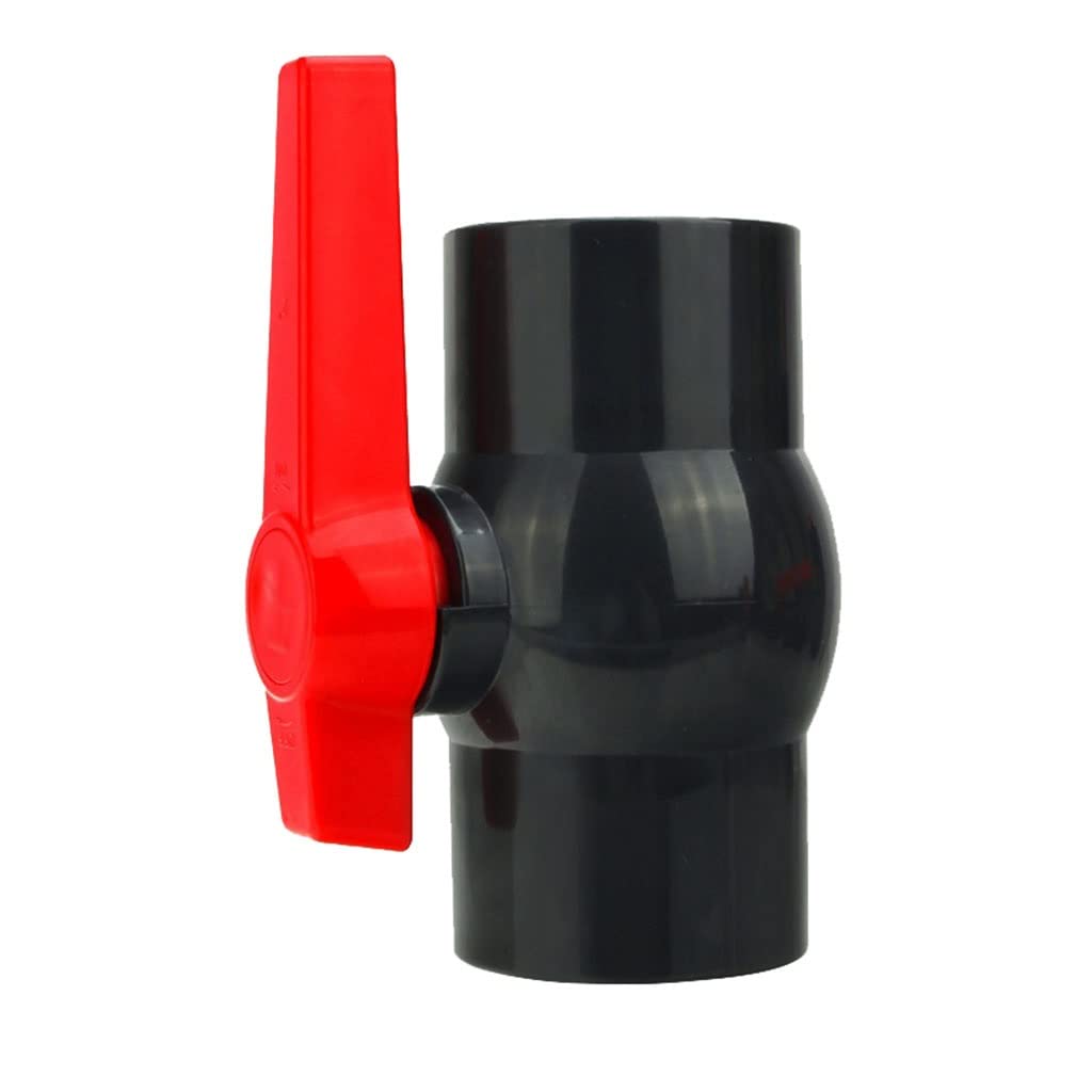 1 X PVC-Kugelhahn, 20/25/32/50/63/75–160 Mm Innendurchmesser, Wasserabsperrventil, Durchflussregler, Umschaltventil Mit Rotem Griff(63mm)