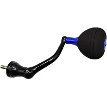 EVA Knob Single Arm Handle for SW5000 SW6000 Spinning-Reel Parts, Foldable Metal Shaft Replacement Compatible with 5000 6000 Series Spheros/Stella/Stradic/Models/