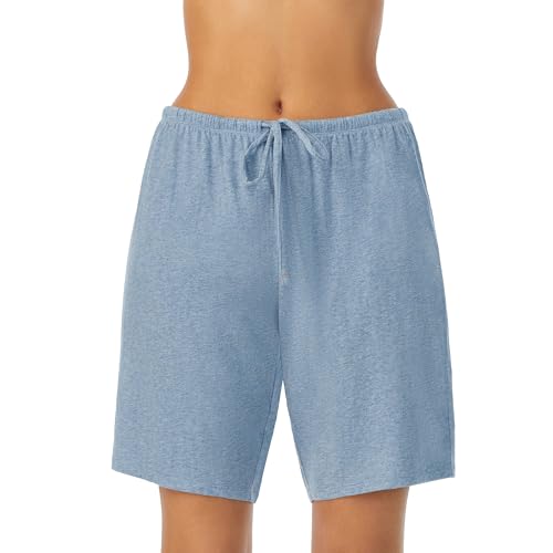 Image of Nautica Womens Sleep Bermuda Shorts - Lightweight, Breathable Pajama Bottoms - Cotton Knit Jersey Sleepwear and Loungewear