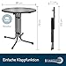 Beautissu Bistrotisch Outdoor Rund Ø 80 cm – Beistelltisch Balkontisch Stabiler Gartentisch Rund Klappbar 70 cm hoch – Campingtisch Partytisch Esstisch Gastro – Schwarz Bistroni