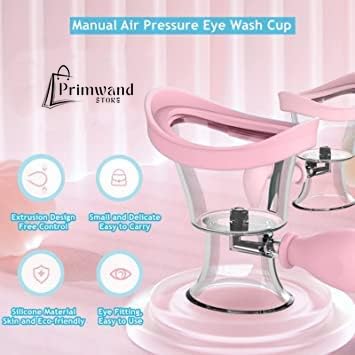 Primwand Silicone Eye Wash Cup for Eye Cleansing & Rinsing | Reusable Soft Silicone Bath Cup with Manual Air Pressure Design | Cleaning Cup for Dust, Makeup Residue & Daily Eye Care | Travel Friendly 3