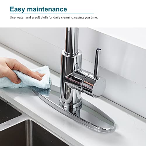 Acier inoxydable de qualité pour cette plaque de robinet de cuisine VFAUOSIT chrome - 6