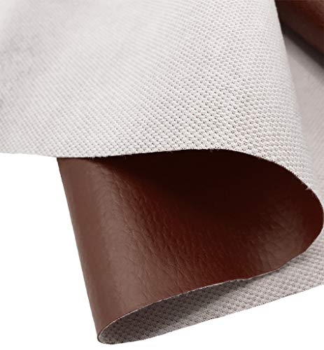 A-Express Premium Gekörnt Wasserdicht Kunstleder Gekörnt Lederimitat Texturiert Lederstoff Meterware - 100cm x 140cm (Braun)