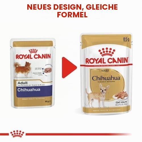 Royal Canin Chihuahua Adult | Doppelpack | 2 x 12 x 85 g | Nassfutter für ausgewachsene Chihuahuas | Zur Unterstützung der Stuhlqualität und der Zahngesundheit | Hohe Akzeptanz