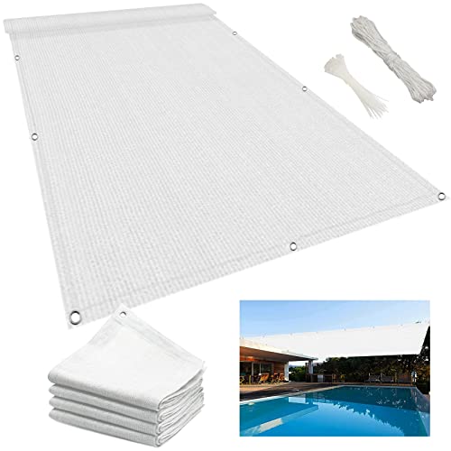 Voile d'ombrage résistant aux UV et coupe-vent Lar White