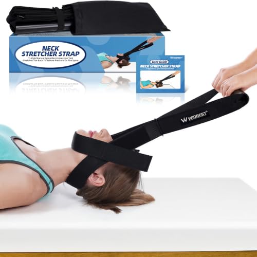WIDREST Neck Stretcher Strap Spine Chiropractic Decompression Tool with Chin Belt Cervical Neck Traction.