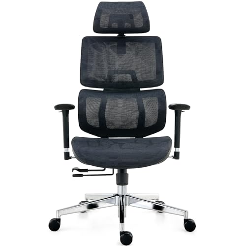 TONFARY Ergonomic Office Chair - Breathable High Back Armchair with Mesh Lumbar Support, 130° Tilt Backrest, Adjustable Seat Depth & 3D Armrest - Big and Tall, Swivel Rolling, Supports Up to 330 LBS - Image 8