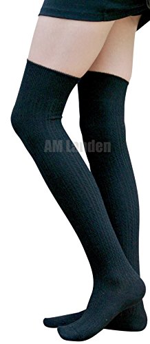 Wool Blend Knit Boot Socks Over Knee Socks Stylish Cotton Thigh Socks4
