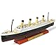 SEBUNAS 1/1250 RMS Titanic-Kreuzfahrtschiffmodell, klassisches Bootsmodell aus legiertem Metalldruckguss, legendäre britische Kreuzfahrt mit Ausstellungsständer aus Holz, geeignet für die Sammlung