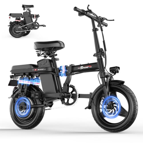 Folding Electric Bike for Adults, Top Speeds 25MPH Commuter E-Bike