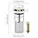 2 Pack Bathroom Sink Stopper Hair Catcher, Pop Up Drain Strainer with Removable Stainless Steel Filter Basket for 1.1-1.3 Inch,Bath Stopper Bathroom Accessories Kitchen Tools