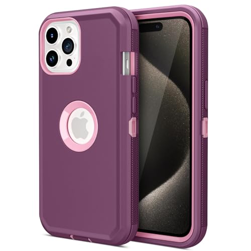 Coque iPhone 15 Pro Max double couche résistante aux chocs et anti-poussière sans écran