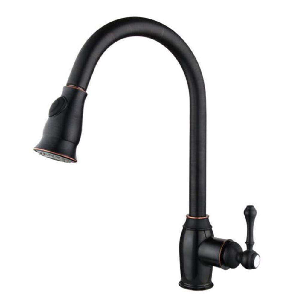 Mitigeur de cuisine extractible 2 modes eau chaude et froide avec rotation télescopique