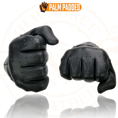 Image of Milwaukee Leather Women's Leather Lightweight Motorcycle Lined Driving Hand Gloves - X-Small