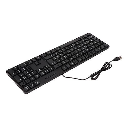 Teclado árabe para computadora con cable USB, 104 teclas periférico para PC de escritorio