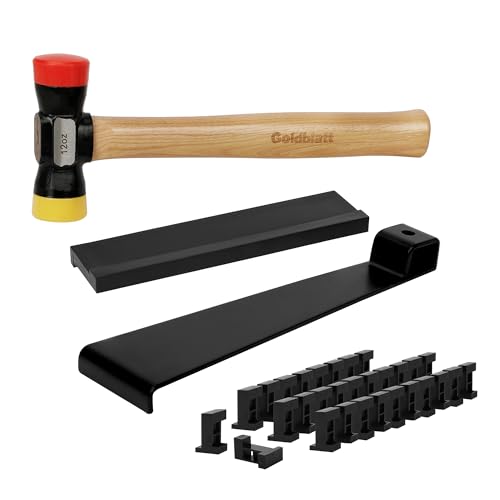 Goldblatt Laminate Wood Flooring Installation Kit with Reinforced Double-Faced Mallet,