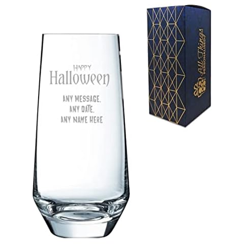 Personalised Engraved Happy Halloween Hiball Glass Cover