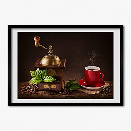 Peinture Photo Tulup Kawiarnia en cadre bois moderne de haute finition