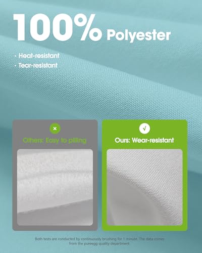 Image of Pureegg Polyester Tablecloth 60 inch x 84 inch Reusable & Washable Baby Blue