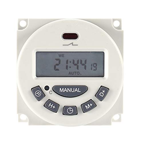 Nrpfell 220V Automatic LCD Digital Electric Programmable Relay Timer Switch for Garden Watering Timer Irrigation Controller