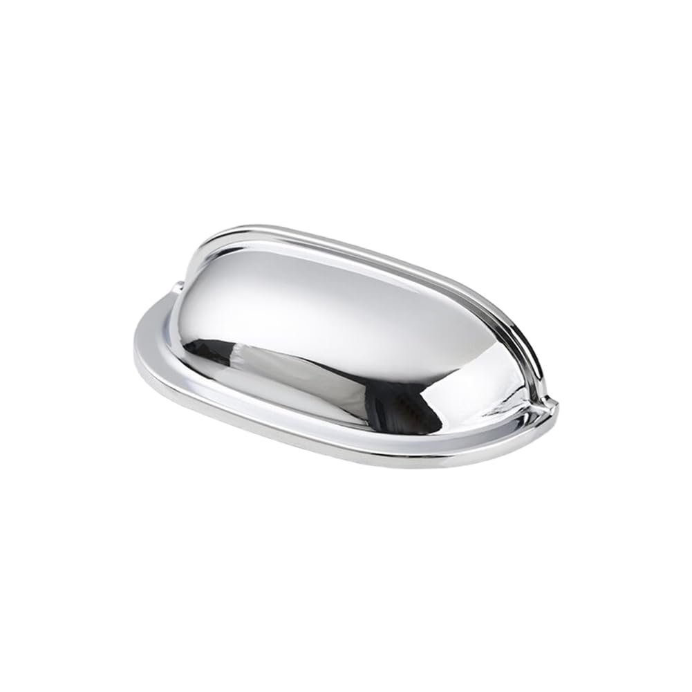 Jnchdghwa As Shown Chrome Silver Drawer Knob Vintage Brass Cabinet Handle For Wardrobe And Dresser Pitch-Row-64Mm