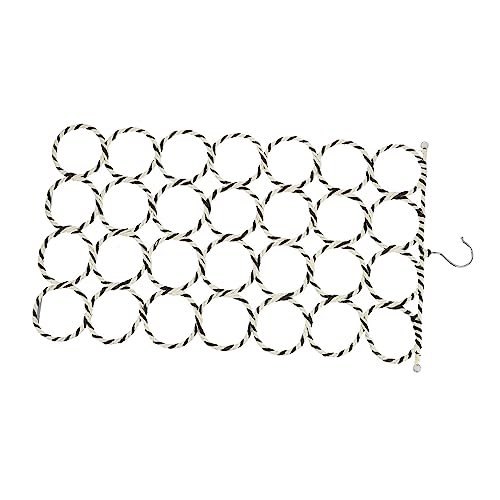 ABOOFAN Compact Scarf Hangers 28 Circle Paper Rattan Scarf Rack Belt Holder Wardrobe Storage Random Color