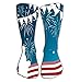 Produktbild saletopk Socks-Women Luxury Cotton Colorful Cool Fun Kniestrümpfe 19.7"(50cm) 4 Juli Bilderrahmen 4 Juli Design Flagge Memory-Freiheit Tag der Unabhängigkeit USA
