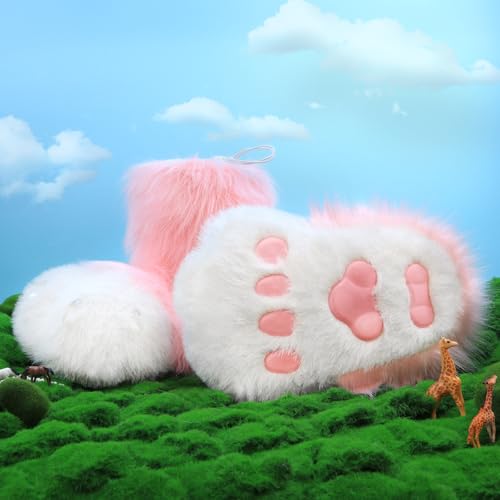 Image of Animal Fuzzy Slippers Bear Cat Wolf Dog Fox Fursuit Feet Paw Claw Shoes Furry Boots Costume Accessories for Adult Kids