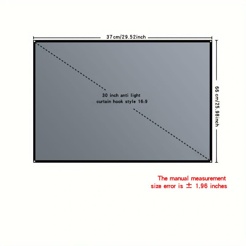 Pantalla de proyección HD metálica anti luz 30 pulgadas miniatura 2