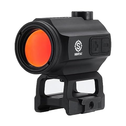 SHOTAC Heavy Duty Solar Power Red Dot Sight ST25S,2 MOA, Submersible to 16 feet (5 Meters) Waterproof & Shockproof Over 15,000 Rounds of .223 Cover