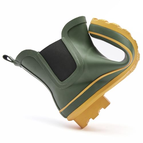 Image of SWIFTFROG Rain Boots for Women - Waterproof Ankle Garden Shoes Anti-Slipping Floral Printed Rainboots for Ladies Stylish Light Ankle Rain Shoes, Women's Rain Footwear