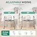 PopWise Raised Toilet Seat with Handles, 500 lb Anti-Wobble Frame, Easy to Install Toilet Seat Risers for Senior, Pregnant, Post-Surgery, Adjustable Height & Width Toilet Seat Riser, Fits Most Toilets
