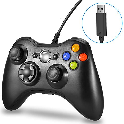 Xbox 360 Controller, Voyee Wired Controller Gamepad For Microsoft Xbox 360 & Slim/Windows/Pc (Black) #TOP1