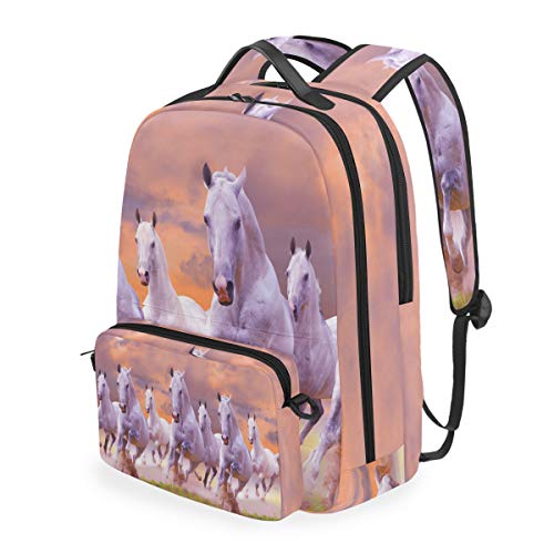 CPYang mochila escolar para correr o hacer caballos pintando con hombros desmontables