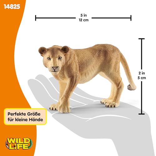 SCHLEICH WILD Life | Löwin 14825 | detailgetreue Tierfiguren | Zoo Spielzeug | tolles Geschenk für Jungen und Mädchen | Deko für Geburtstag | Spielfigur ab 3 Jahren | 12 x 4 x 5 cm