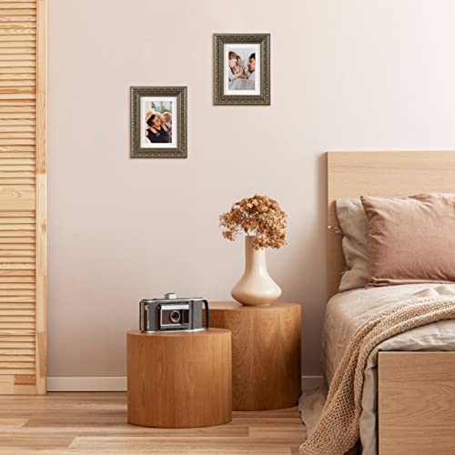 Qutrey 4X6 Picture Frames Set Of 6, Ornate Vintage Photo Frame 4 By 6 With Mat For Wall And Tabletop Decoration, Antique Gold #TOP6