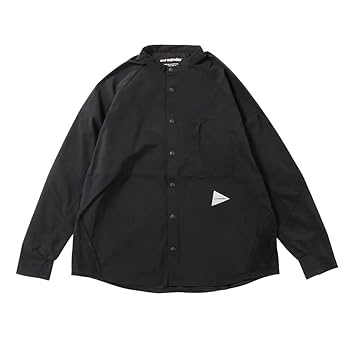 【SALE】and wander ノーカラーシャツ and wander (アンドワンダー) dry linen collarless shirt for