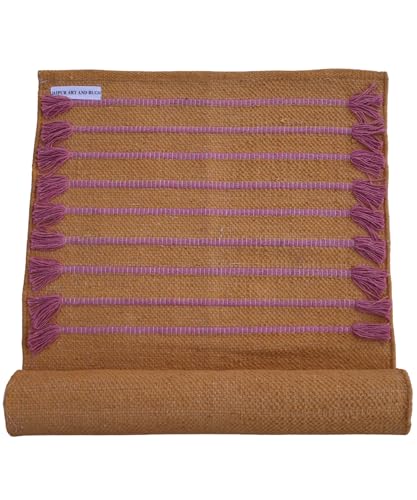 Jaipur Art & Rugs RbgK}bg - ɗDĎ̃}bg(24C`x72C`x5mm) ł̖̃tBbglX - KŃGNXgO(}X^[hsN)