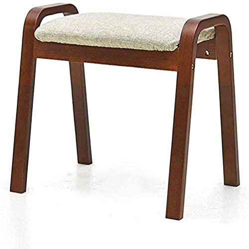 Petit Repose-Pieds coffre en bois et tabouret de repos en tissu pour salon