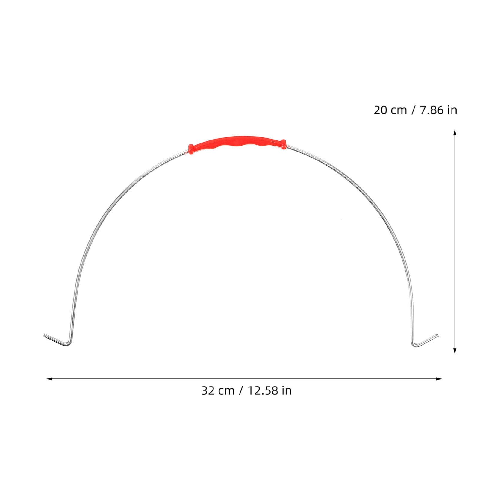 Alipis 2pcs Stainless Steel Wire Handles Replacement Bucket Handle Hanging Hook for Metal Pail Handle Part for Iron Bucket