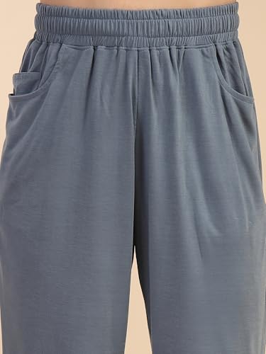 Image of Thomas Scott Men's | Relaxed Fit | Solid | 100% Polyester | Co-Ord Set With Short Sleeves & Spread Collar