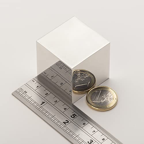 Cube en aluminium poli miroir 38mm pour collection haute précision