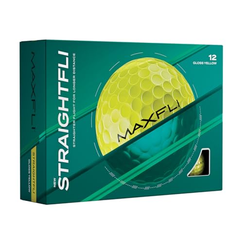 Balles de golf Maxfli StraightFli à faible rotation pour un toucher doux et précis