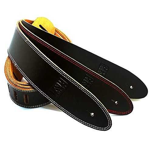 Sangle de guitare Sangle de guitare électrique large et simple en cuir, style simple, pour guitares acoustiques et… - Les Beatles, Paul McCartney, John Lennon, RIngo Starr, George Harrison Sangle de guitare Sangle de guitare électrique large et simple en cuir, style simple, pour guitares acoustiques et… – Image 3