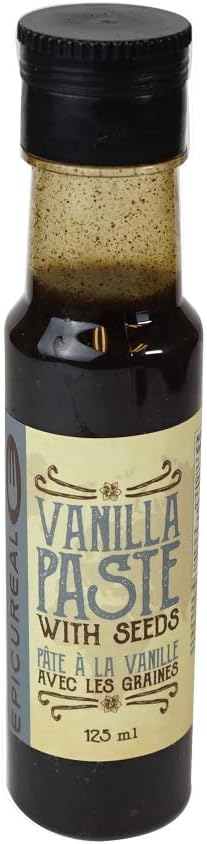 Epicureal Premium Gourmet Bourbon Vanilla Paste with Seeds, 125ml (4.23oz) | Using Genuine Vanilla Beans, GMO FREE