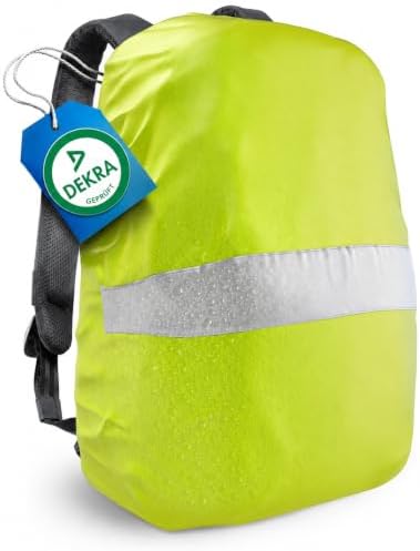 Nextcover® Universeller Regenschutz für Rucksack & Schulranzen [AquaShield] I Wasserdichter Rucksack Regenschutz für Schutz vor Nässe I Rucksack Überzug Reflektierend I Regenhülle,