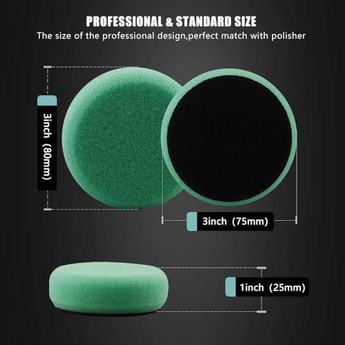 Image of SPTA 29pcs Drill Buffing Pad Detail Polishing Pad Mix Size Kit with 5 /8-11 Thread Backing pad & Adapters for Car Sanding, Polishing, Waxing (29Pcs Mini Polishing Pad Set1)
