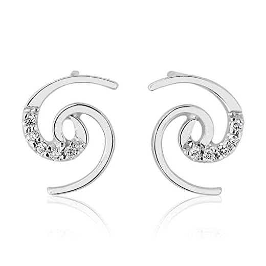 Damer örhängen guld unt diamanter – 9 karat (375) vitguld 375/1 000 diamanter 0,09 karat – Florence Collection klicka på MILLE AMORI blå och upptäck alla våra samlingar