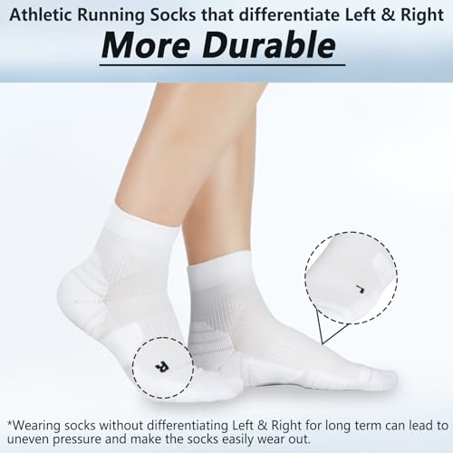 LIN PERFORMANCE 3 Pairs Ankle Compression Socks for Men and Women Sports Running Athletic Sock with Arch Support4